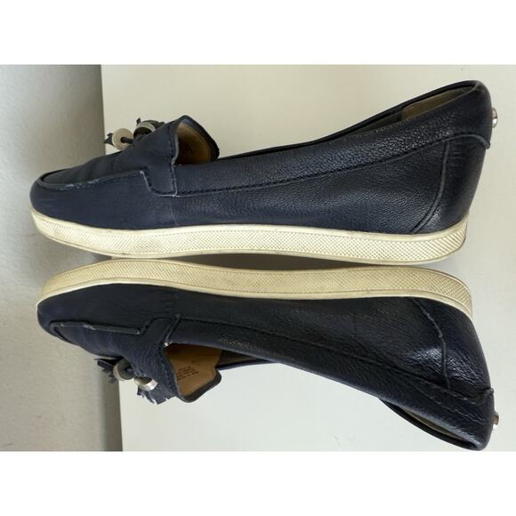 MICHAEL KORS CALLAHAN TASSEL BLUE LEATHER SLIP ON LOAFERS WOMENS SZ 8 - Picture 6 of 9